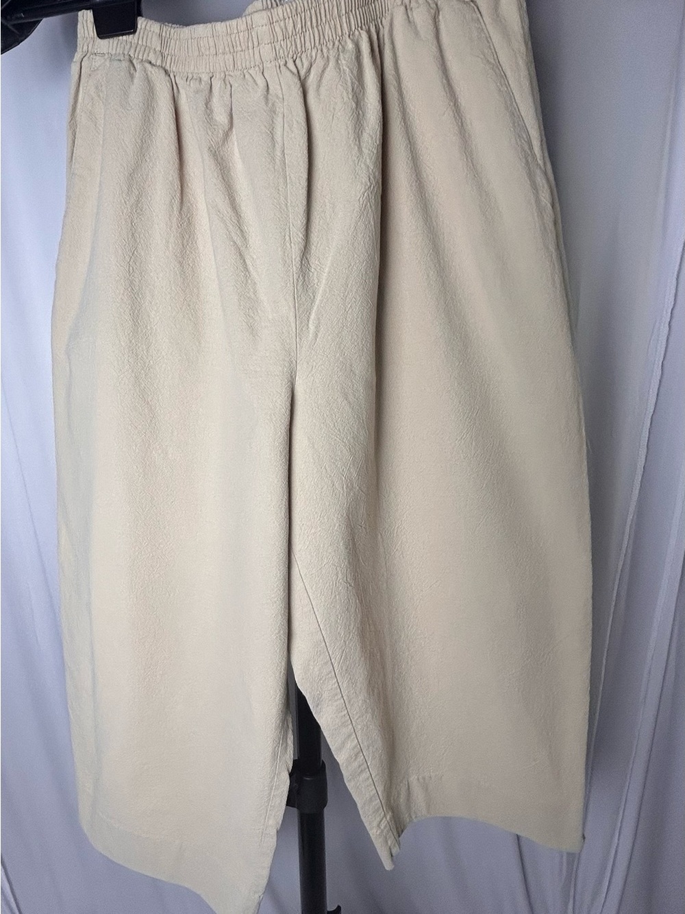 Alfred Dunner Cream Elastic-Waist Casual Pants